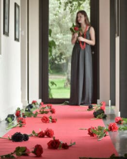 Roter Teppich (Zeremonieteppich), 1m breit, 15 m Rolle - hochzeitsdeko