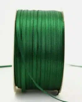 Satinband 3mm, uni dunkelgrün - sonderangebot, satinband-budget, satinband