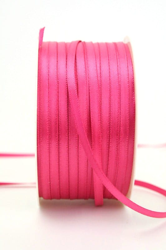 Satinband 3mm, uni pink - sonderangebot, satinband-budget, satinband
