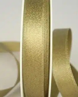 Schimmerndes Satinband altgold, 15 mm breit - weihnachtsband, satinband