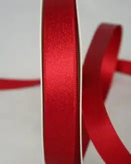 Schimmerndes Satinband rot-gold, 15 mm breit - satinband, geschenkband-weihnachten