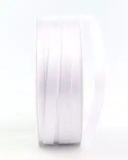 Doppelsatinband, weiß, 6 mm breit, 25 m Rolle - 20-rabatt, sonderangebot, satinband, satinband-dauersortiment