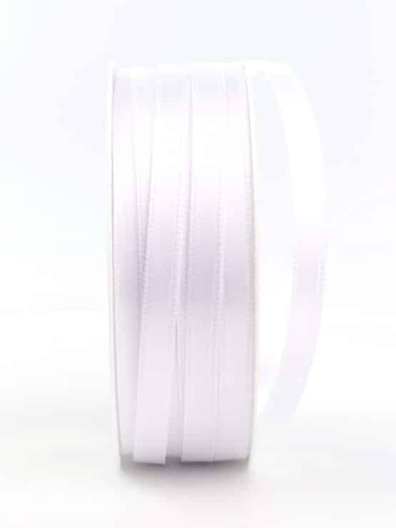 Doppelsatinband, weiß, 6 mm breit, 25 m Rolle - satinband, satinband-dauersortiment, 20-rabatt, sonderangebot