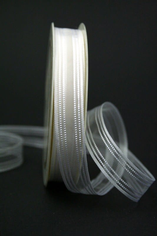 Transparentes Hochzeitsband, weiß, 15 mm breit - hochzeit, geschenkband-fuer-anlaesse, anlasse