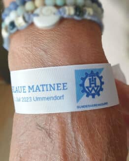 Personalisiertes Stoffarmband, mehrfarbig bedruckt, 25 mm breit