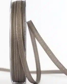 Taftband, grau, 6 mm breit - taftband