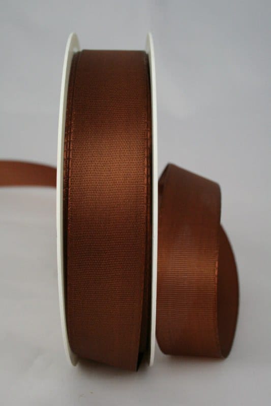 Dekoband Taftband, 25 mm breit, braun - taftband