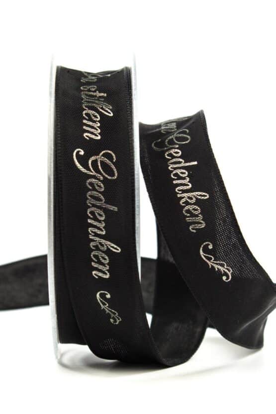 Trauerband “In stillem Gedenken”, 25 mm breit - trauerband, geschenkband-fuer-anlaesse