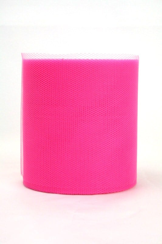 Tüll pink, 100 mm breit - tull, outdoor-bander