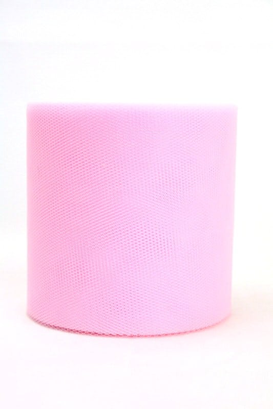 Tüll rosa, 100 mm breit, 50 m Rolle - outdoor-bander, tull