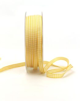 Vichy-Karoband gelb, 6 mm breit