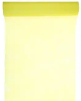 Vlies-Tischläufer BUDGET gelb, 30 cm, 10 m Rolle - dekovlies-budget, vlies-tischlaeufer