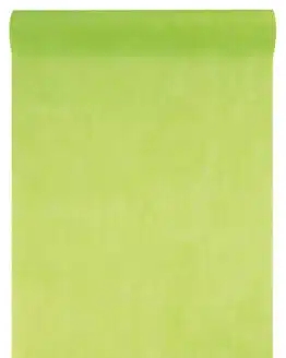 Vlies-Tischläufer BUDGET hellgrün, 30 cm - dekovlies-budget, vlies-tischlaeufer