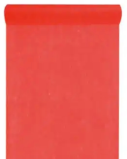 Vlies-Tischläufer BUDGET rot, 30 cm, 10 m Rolle - dekovlies-budget, vlies-tischlaeufer