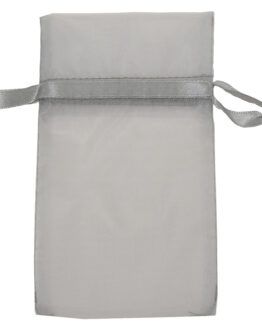 Organza-Säckchen 180x130 mm, grau, 12 Stück - organza-saeckchen, geschenk-saeckchen, geschenkverpackung