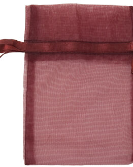 Organza-Säckchen 180x130 mm, kardinalrot, 12 Stück - geschenkverpackung, organza-saeckchen, geschenk-saeckchen