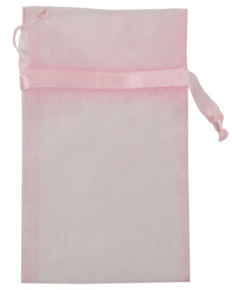 Organza-Säckchen 180x130 mm, rosa, 12 Stück - geschenkverpackung, organza-saeckchen, geschenk-saeckchen