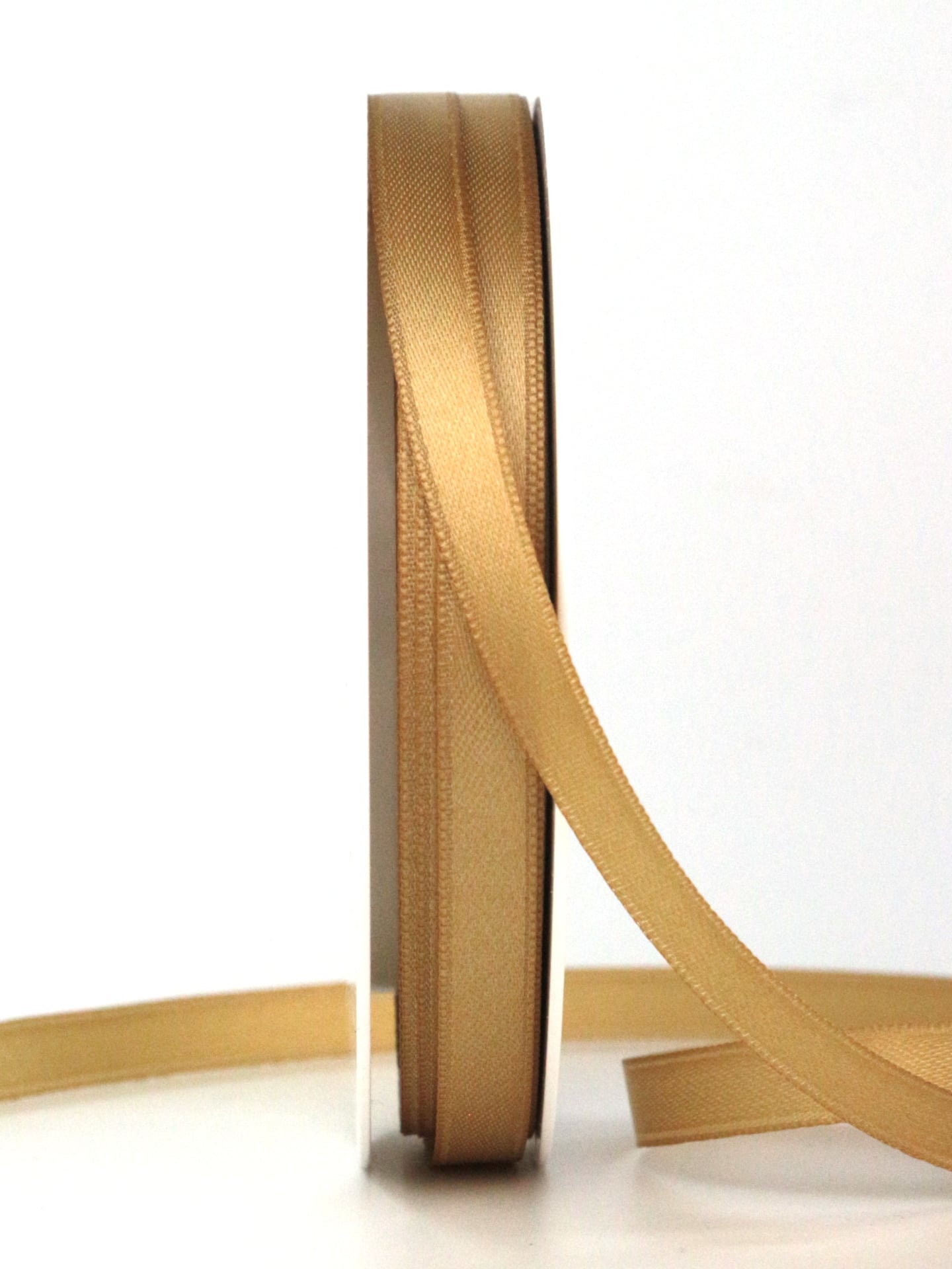 Satinband, antikgold, 10 mm breit, 25 m Rolle - satinband, satinband-dauersortiment