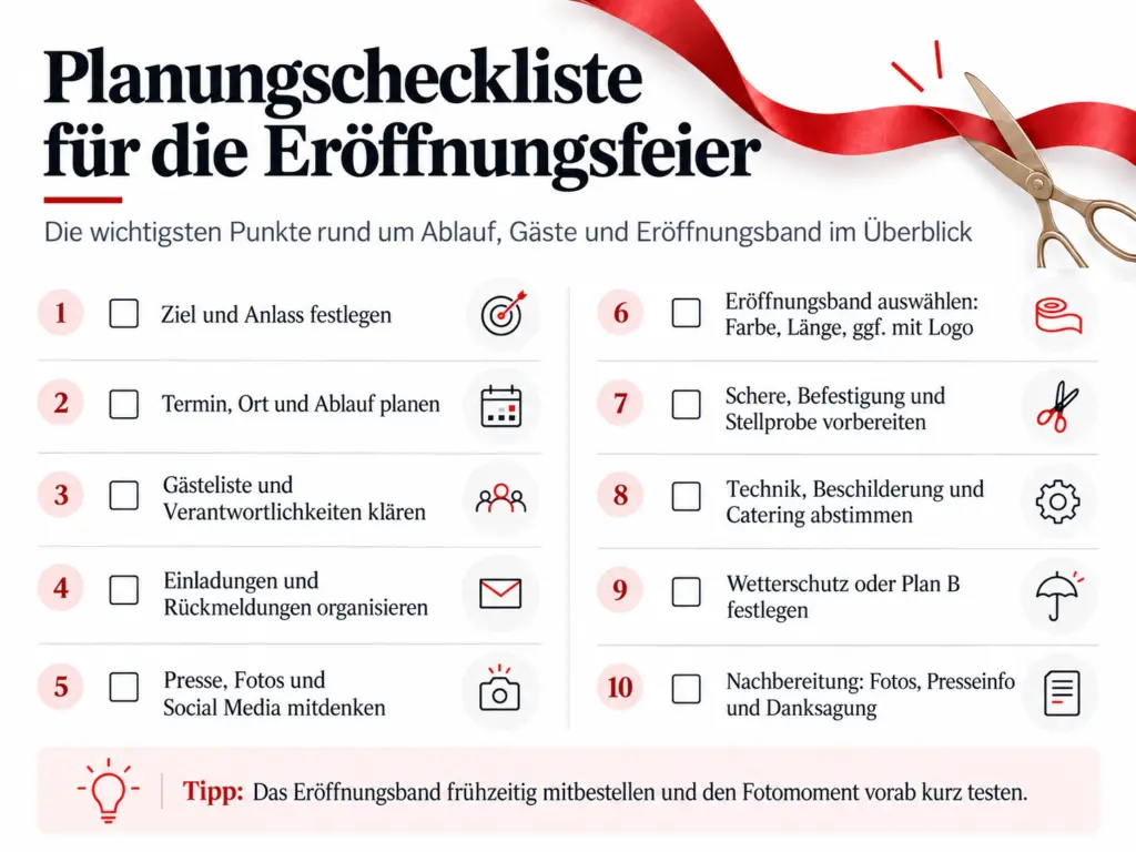Er&ouml;ffnungsfeier planen: Er&ouml;ffnungsband, Ablauf und Praxistipps - fuer-unternehmen, eroeffnungsband